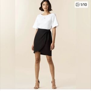 VETTA Black Tie Skirt With Separate Shorts, NWT